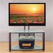 VTI RFR 403 55 Flat Panel TV Stand with Black Frosted Glass