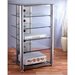 VTI RGR-406 6 Shelf  Silver Glass Audio Rack