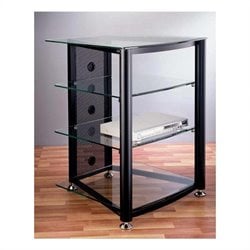 VTI RGR-404  4 Shelf Black Audio Rack