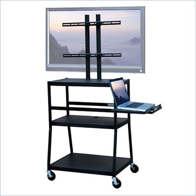 VTI Wide Body Cart for up to 42" Flat Panel TV w/ Pull Out Shelf
