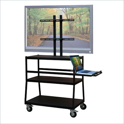 VTI Wide Body Cart for up to 47" Flat Panel TV w/ Pull Out Shelf