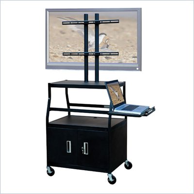 VTI Wide Body Cabinet Cart for up to 47"  Flat Panel TV  w/ Pull Out Shelf