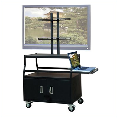 VTI Wide Body Cabinet Cart for up to 55" Flat Panel TV  w/ Pull Out Shelf