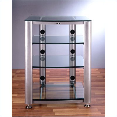 VTI HGR404 4 Shelf Glass Audio Cabinet/Rack