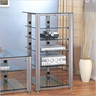 VTI RGR-406 6 Shelf  Silver Glass Audio Rack