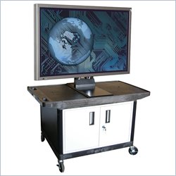 Luxor 27" Endura Large Top Plasma TV Table with Locking Cabinet