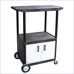 Luxor 54 Endura Large Top Plasma TV Table with Locking Cabinet