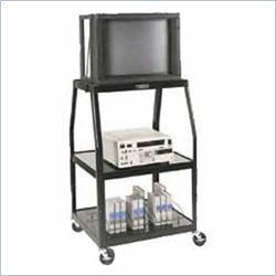 Luxor Adjustable Height Wide Base Table TV Cart
