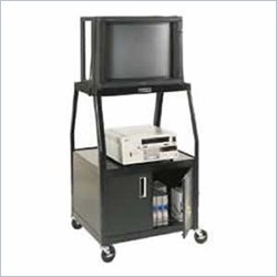 Luxor Adjustable Height Wide Base Table TV Cart