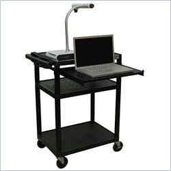 Luxor LP34 Series Presentation Cart/Computer Workstation with Front Shelf