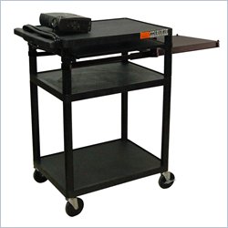 Luxor LP32 Series Presentation Cart/Computer Workstation with Side Shelf