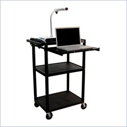Luxor LP42 Series Presentation Cart/Computer Workstation with Front Shelf