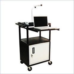 Luxor LP42 Series Presentation Cart Computer Workstation with Front Shelf and Locking... by Luxor