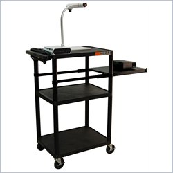 Luxor LP42 Series Presentation Cart/Computer Workstation with Side Shelf