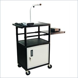 Luxor LP42 Series Presentation Cart Computer Workstation with Side Shelf and Locking... by Luxor