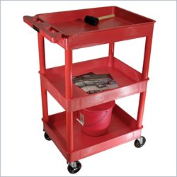 Luxor Tub Shelf Utility Cart with 12 Shelf