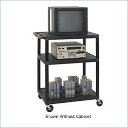 Luxor Low Priced Locking Cabinet Table with Open Shelf