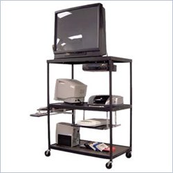 Luxor Three Shelf Steel Multi-Media Center