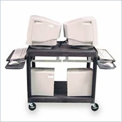 Luxor Plastic Dual Computer Workstation