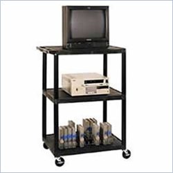 Luxor Open Shelf Table with Surge Electric