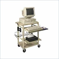 Luxor Workstation with two Adjustable Pull-Out Shelves