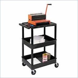 Luxor Top Flat Shelf Utility Cart-Gray
