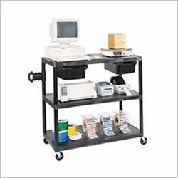 Luxor Three Shelf Metal Workstation