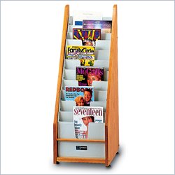 Luxor Oak 11 Pocket Lit Rack