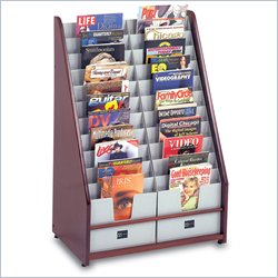 Luxor Mahogony 22 Pocket Lit Rack