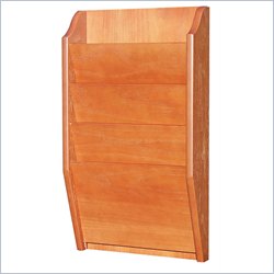 Luxor Oak 4 Pocket Wall Lit Rack Xtr