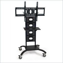 Luxor Mobile Flat Panel TV Stand and Mount in Black