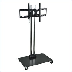 Luxor Mobile UniversalFlat Panel TV Stand  in Black and Chrome