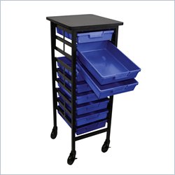 Luxor Document Camera Mobile Work Center with Storage Trays in Blue