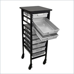 Luxor Document Camera Mobile Work Center with Storage Trays in Gray