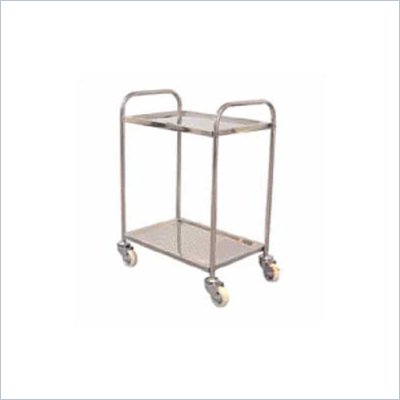 Luxor Stainless Steel Two Shelf Cart