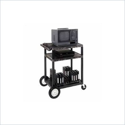 Luxor 34" High, Low Priced Open Shelf Table with Electric and 8" Big Wheels