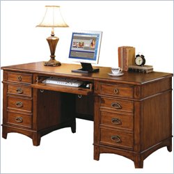 Kathy Ireland Home by Martin Furniture Mission Hills Double Pedestal Computer Desk by Kathy Ireland