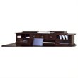 ADD TO YOUR SET: Kathy Ireland Home by Martin Furniture Tribeca Loft Cherry Long Reception Three Drawer Desk Hutch