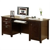 Kathy Ireland Home by Martin Furniture Tribeca Loft Wood Credenza Desk in Cherry 