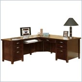 Kathy Ireland Home by Martin Furniture Tribeca Loft Cherry Executive Desk for Left Hand Facing Return