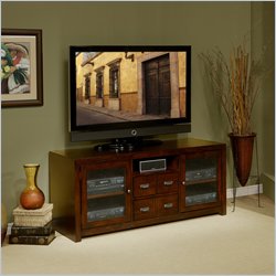 Kathy Ireland Home by Martin Furniture Vallarta Wood Plasma TV Stand in Cherry Finish