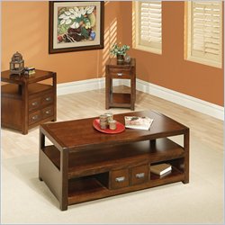 Kathy Ireland Home by Martin Furniture Vallarta Rectangle Coffee Table in Cherry