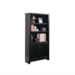ADD TO YOUR SET: Kathy Ireland Home by Martin Furniture Tribeca Loft 3 Shelf Lower Door Wood Bookcase in Black