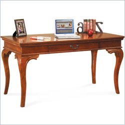 Kathy Ireland Home by Martin Furniture Charlotte Wood Writing Desk in Medium Cherry