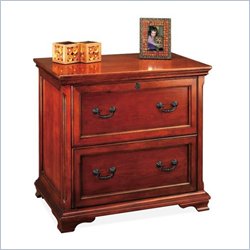 Kathy Ireland Home by Martin Furniture Charlotte 2 Drawer Lateral Wood File Cabinet in Medium Cherry