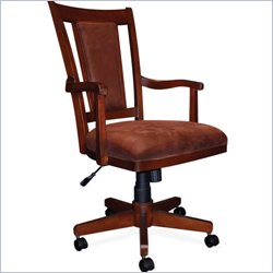 Kathy Ireland Home by Martin Furniture Tribeca Loft Cherry Executive Chair with Mahogony Fabric