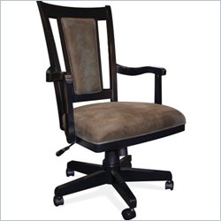 Kathy Ireland Home by Martin Furniture Tribeca Loft Black Executive Chair with Stampede Cactus Fabric