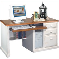 Kathy Ireland Home by Martin Furniture Southampton Deluxe Wood Computer Desk in Maple