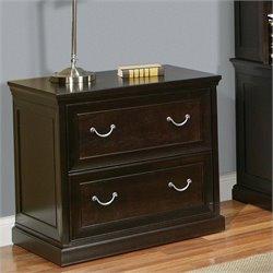 Kathy Ireland By Martin Fulton Office 2 Drawer Lateral Wood File in Rich Espresso
