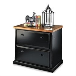 Kathy Ireland By Martin Southampton Office 2 Drawer Lateral File in Distressed Onyx